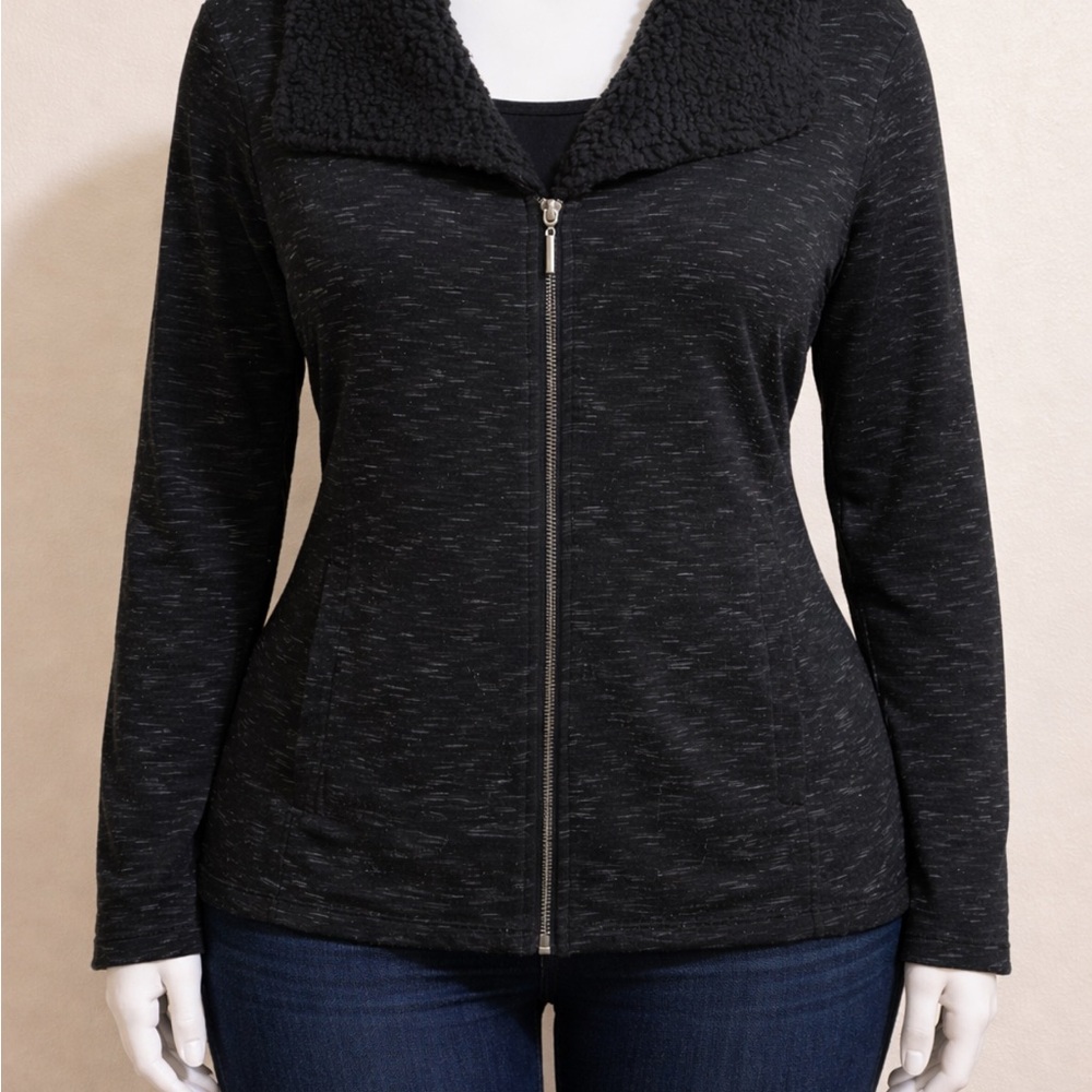 Kensie Black Textured Jacket
